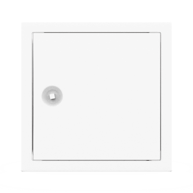 trappe-de-visite-metallique-softline-ouverture-4-pans-1-2.png Stalen inspectieluik Tempo Softline, wit, vierkantsleutel, kader met zacht profiel, 150×150 tot 1300×1400 mm