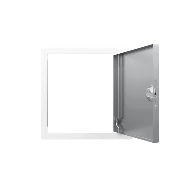 Tempo Softline Stalen Inspectieluik Wit met Vierkantslot - Afbeelding 5