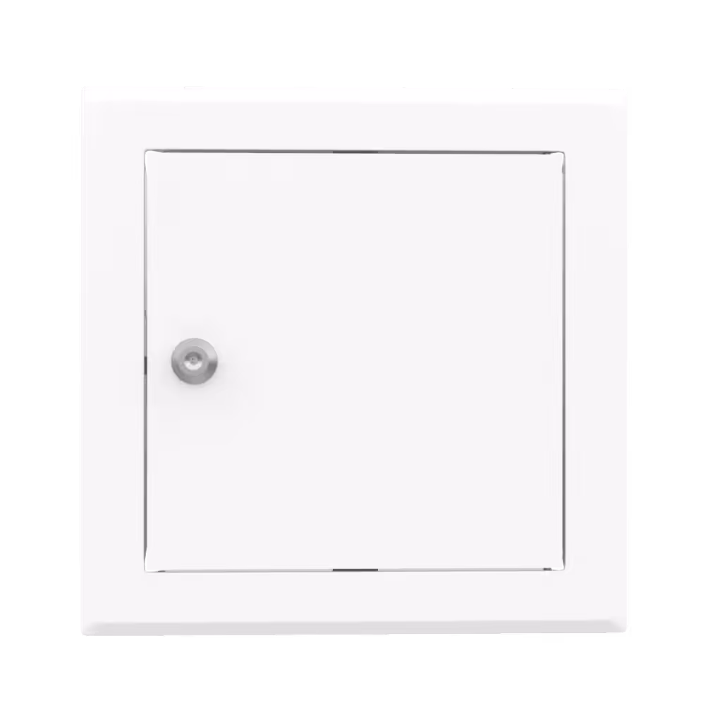 Stalen inspectieluik Tempo Softline, wit, cilindersleutel, 150×150 tot 1200×1200 mm