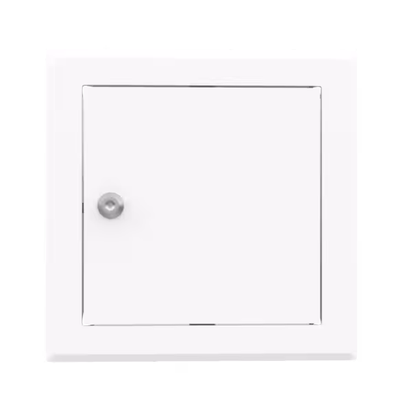 Stalen inspectieluik Tempo Softline, wit, cilindersleutel, 150×150 tot 1200×1200 mm