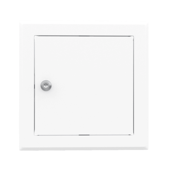 Stalen inspectieluik Tempo Softline, wit, cilindersleutel, 150×150 tot 1200×1200 mm