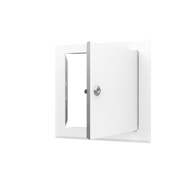 Tempo Softline Stalen Inspectieluik Wit met Cilinderslot - Afbeelding 3