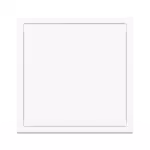 Stalen inspectieluik Tempo Softline, wit, push-to-open, gladde deur zonder zichtbare vergrendeling, 150×150 tot 1300×1400 mm