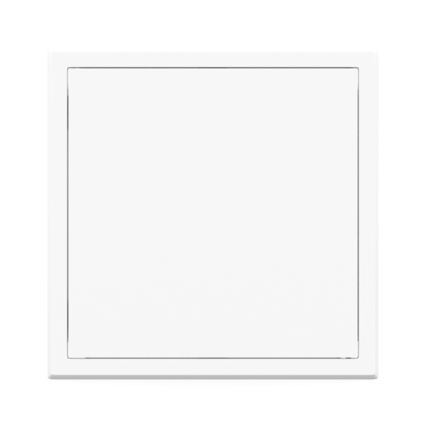 Stalen inspectieluik Tempo Softline, wit, push-to-open, gladde deur zonder zichtbare vergrendeling, 150×150 tot 1300×1400 mm