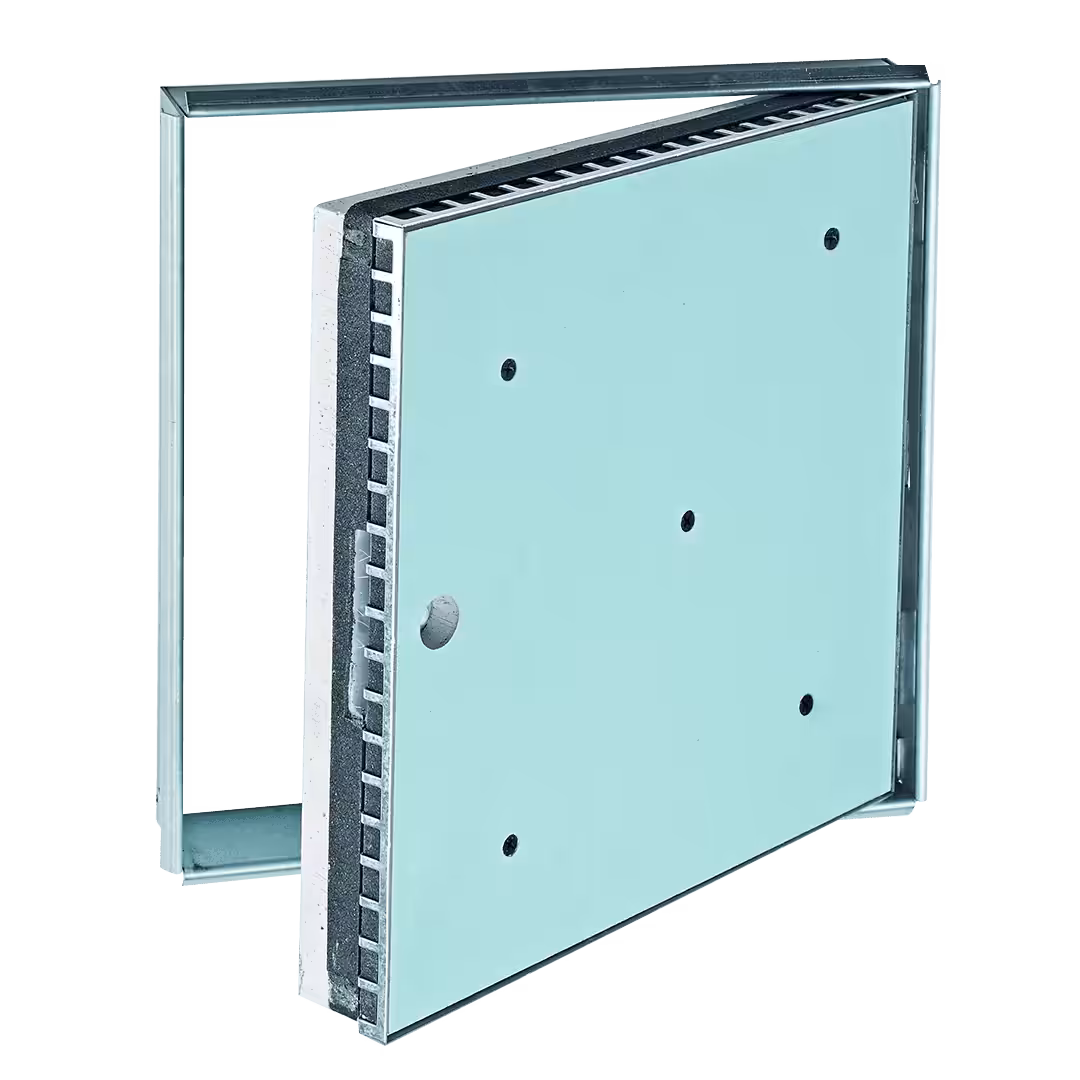 trappe-de-visite-pour-gaines-technique-ei60-cle-4-pans-fire-star-2.png Brandwerend inspectieluik Fire Star voor technische schachten, getest EI30 en EI60, 200×200 tot 600×800 mm