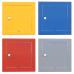 Stalen inspectieluik Tempo Softline gekleurd, cilindersleutel, in 14 RAL-kleuren, 200×200 tot 800×800 mm