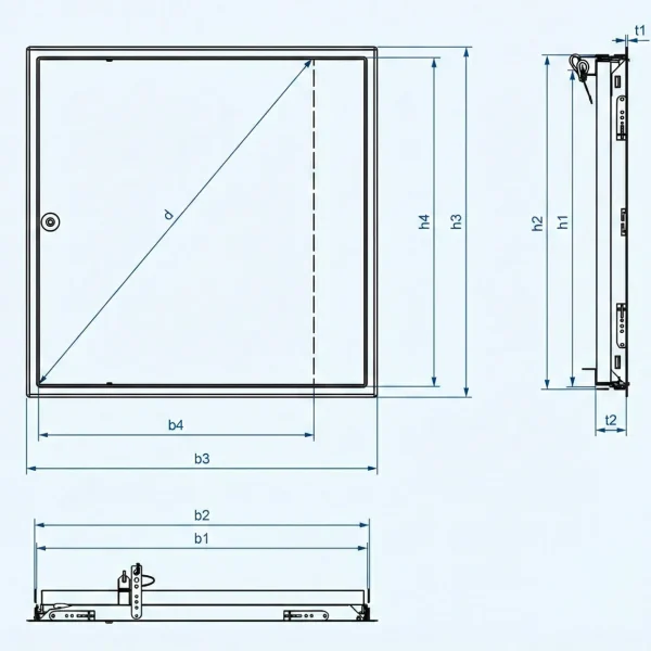Brandwerend plafond-inspectieluik EI60 60 min – Fire-Star SW Softline - Afbeelding 2