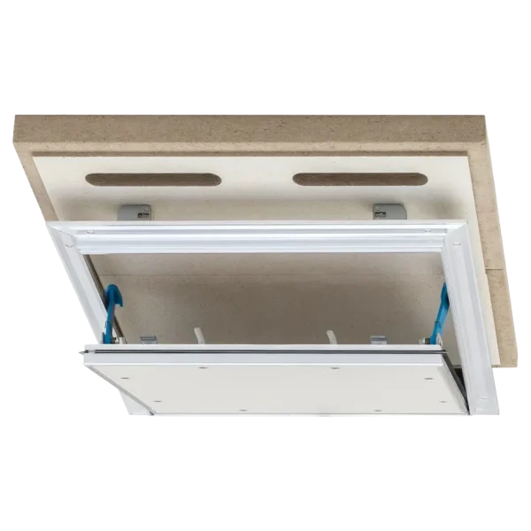 Brandwerend inspectieluik EI30 (30 min) 18 mm voor zelfdragend verlaagd plafond – Alumatic, 300×300 tot 600×600 mm